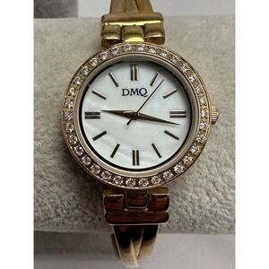 DMQ DQ/1242 Ladies Watch New Battery 26MM 6.5"‎ Gold Tone H32